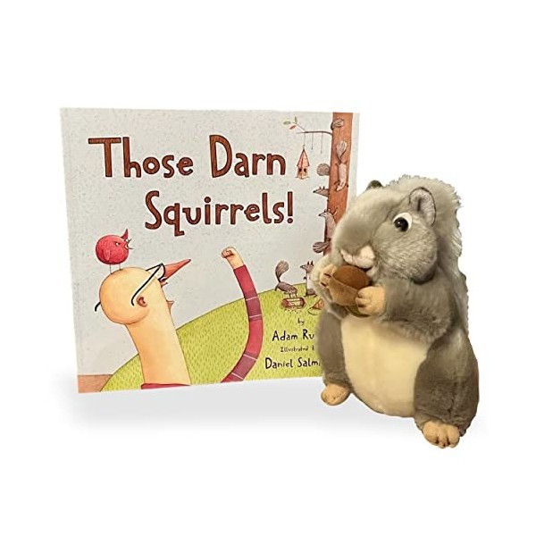 Aurora World Grey Squirrel Plush and Those Darn Squirrels Coffret cadeau