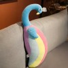 SaruEL Mignon Paon Peluche Oreiller Énorme Peluche Arc-en-Ciel Paon Peluche Jouet Animal Poupée Lit Canapé Coussin Bon Cadeau