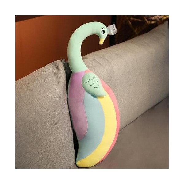 SaruEL Mignon Paon Peluche Oreiller Énorme Peluche Arc-en-Ciel Paon Peluche Jouet Animal Poupée Lit Canapé Coussin Bon Cadeau