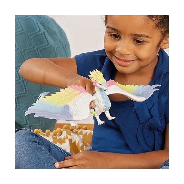 schleich 70728 BAYALA – Dragon arc-en-ciel, figurine dragon colorée de collection, figurine magique pour enfants dès 5 ans