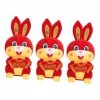 ibasenice 3 Pièces Accessoires De Poupée De 18 Pouces Poupée Lapin en Peluche Lapins De Pâques Miniature Animaux en Peluche D