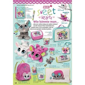 NICI Sweethearts 37780 Pochette en peluche pour téléphone portable Motif souris Rose 9 x 13,5 cm