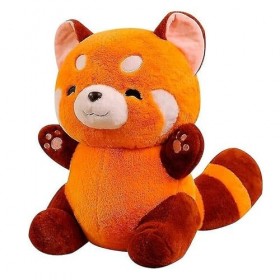 PIDAK Peluche Panda rouge fabriquée en Italie – 23 cm – 35 cm – 45 cm – 60 cm 60 cm – 23,6 pouces 