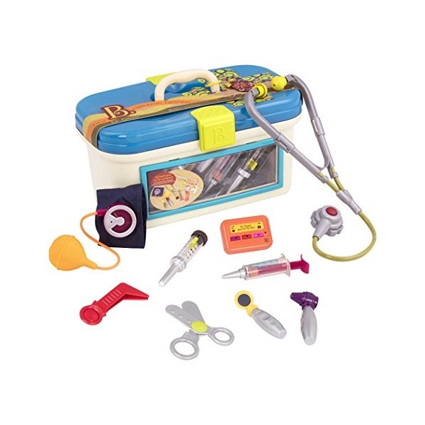 B.- BX1110 Jouet Dr. Doctor – Trousse de medecin de Luxe – Jeu d’Imagination – pour Enfants de 18 Mois et Plus 10 pièces , B