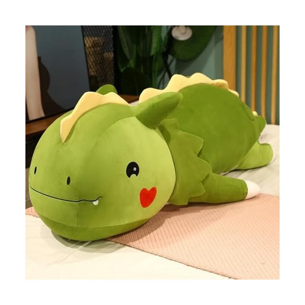 LfrAnk Grande Taille Kawaii Dinosaure Peluche Oreiller Dessin animé Dinosaure poupée lit Tapis de lit Jouet en Peluche Enfant