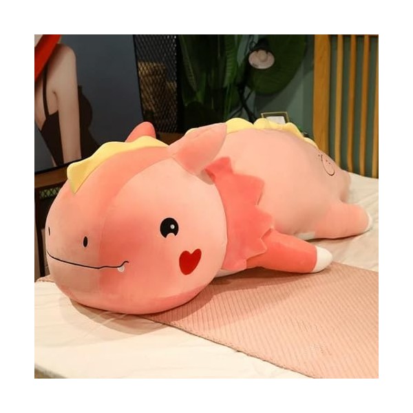 LfrAnk Grande Taille Kawaii Dinosaure Peluche Oreiller Dessin animé Dinosaure poupée lit Tapis de lit Jouet en Peluche Enfant