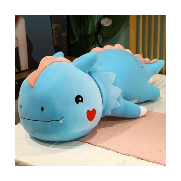 LfrAnk Grande Taille Kawaii Dinosaure Peluche Oreiller Dessin animé Dinosaure poupée lit Tapis de lit Jouet en Peluche Enfant