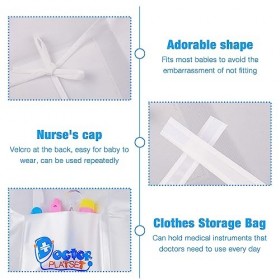 FENYW Blouse de Laboratoire Enfant, Deguisement Docteur Enfant, Costume Jeux Enfant Docteur avec Lab Coat Infirmière Tablier 