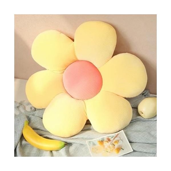 LfrAnk Belle Fleur colorée en Peluche Oreiller Jouet Doux Dessin animé Plante en Peluche poupée Chaise Coussin canapé pour En