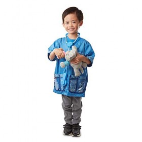 Melissa & Doug- Costume de vétérinaire pour Jeu de rôle, 96303, Bleu, 3 Years+