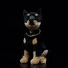 Ermano Peluche 30cm émulation Dubin Filled Peluche Jouet Poil Court Noir Chien Policier poupée modèle réel Animal Cadeau dan