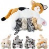 Animal en Peluche Chat Nourricier avec Chatons en Peluche, Animaux en Peluche Bébé Chat Animaux en Peluche Bébé Chat pour Fil