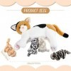 Animal en Peluche Chat Nourricier avec Chatons en Peluche, Animaux en Peluche Bébé Chat Animaux en Peluche Bébé Chat pour Fil