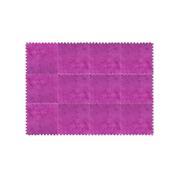 Tapis De Sol en Mousse Puzzle en Peluche Douce, Tapis Emboîtables Moelleux 30x30 Cm, Tapis Antidérapant, Tapis De Jeu, Carrea