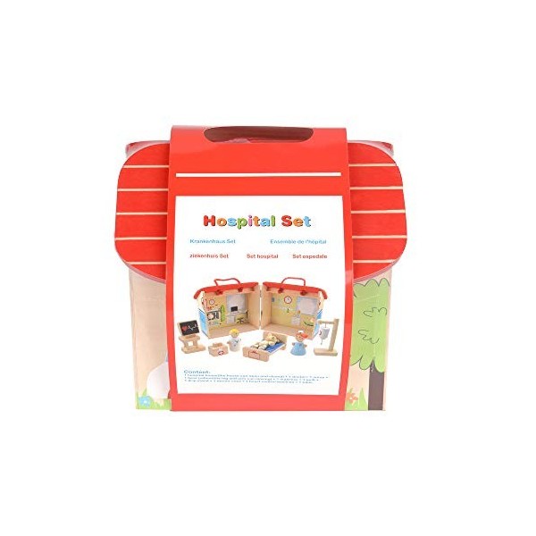 ewtshop® Kit de jeu pour enfants en bois naturel