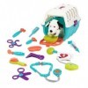 Battat - Kit vétérinaire avec dalmatien – Jouets et outils vétérinaires avec cage de transport – pour enfants âgés de 2 ans e