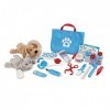 Melissa & Doug Ensemble de jeu Vétérinaire Pet Vet, 24 pièces et- 2 peluches chien et chat, Jeu dimitación, Jouet créatif, C