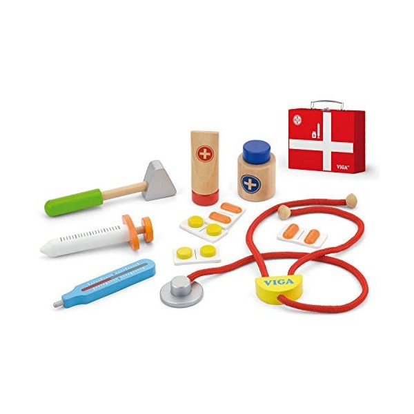 Viga Jouets - 50530 - Trousse de docteur - 11 pièces