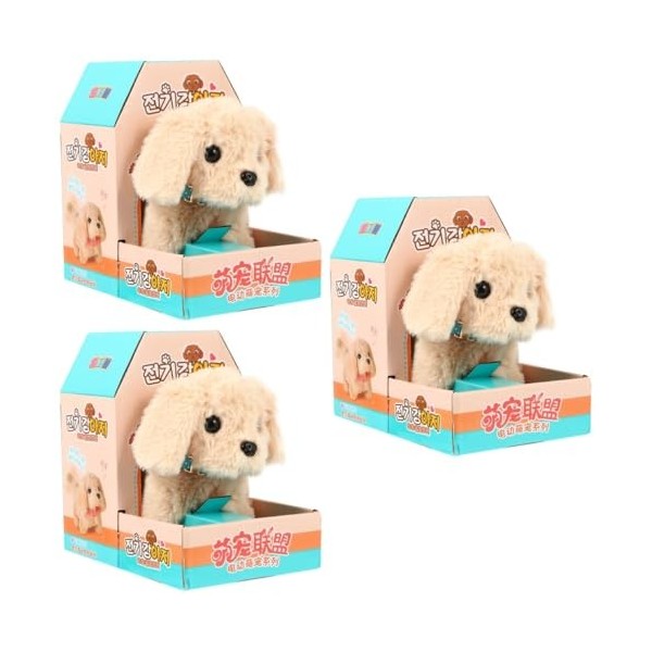 ibasenice 2 Pièces Chien Artificiel Pompons De Porcistas Jouet Panda Peluche Décor De Bureau De Poupée Jouets Électriques pou