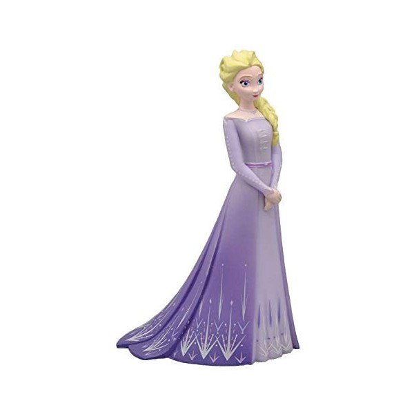 Bullyland 13510 - Set de Figurines de Jeu, Walt Disney, Frozen 2, Elsa avec Robe Violette, Environ 10 cm de Haut, Figurine Pe