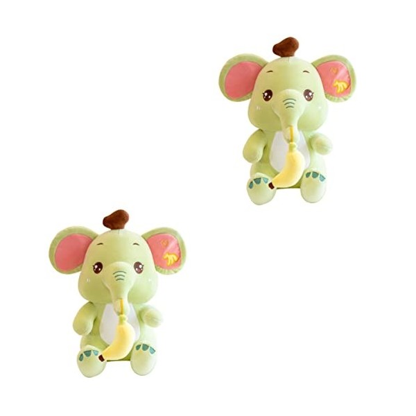 TOYANDONA 2 Pièces Bébé Éléphant en Peluche Animaux en Peluche pour Poupée en Peluche Peluches De La Jungle Jouets doreiller