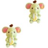 TOYANDONA 2 Pièces Bébé Éléphant en Peluche Animaux en Peluche pour Poupée en Peluche Peluches De La Jungle Jouets doreiller