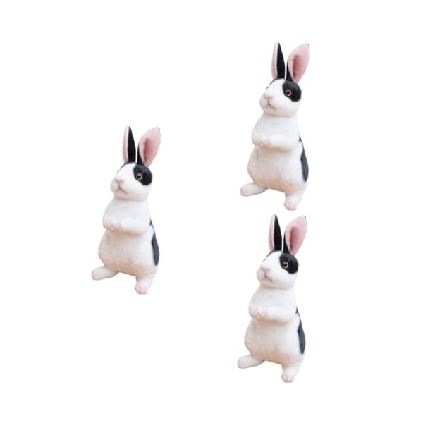 ibasenice 3 Pièces Poupée Lapin Cadeaux De Fête De Pâques pour Les Enfants Zodiaque Poupée De Mascotte De Lapin Statue De Lap