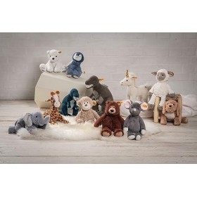 Steiff Soft Cuddly Friends T-Rex Thaisen - 067136 - Gris Clair - 45 cm