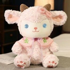 LfrAnk Kawaii Agneau Laine Velours poupée Mignon Dessin animé Laine Polaire Jouet Fille Chambre décoration Enfants Cadeau Ann
