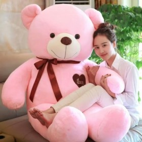 Super Big Bear Peluche Jouet Peluche Ours en Peluche Poupée Enfants Anniversaire Saint Valentin Cadeau Cadeau De Noël 100cm 3