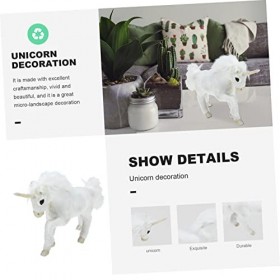 ifundom 3 Pièces Licorne De Simulation Peluche Blanche Jouets De Licorne Poupée en Peluche Animal en Peluche Cadeau De Noël S