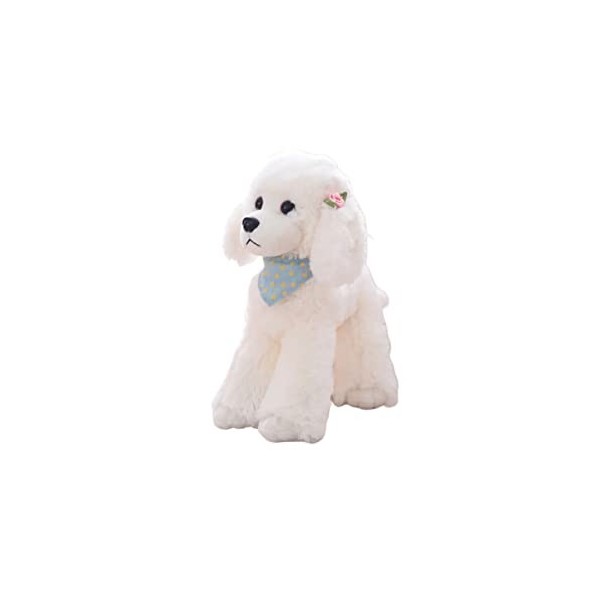 ibasenice 3 Pièces Jouets pour Animaux De Compagnie Peluche en Peluche Caniche Poupée De Chien Enfant Blanche