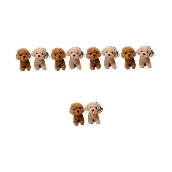 ibasenice 10 Pièces Porte-clés Jouets en Peluche Sac à en Peluche Animaux en Peluche pour Chien Jouets pour Chiots Décor De N