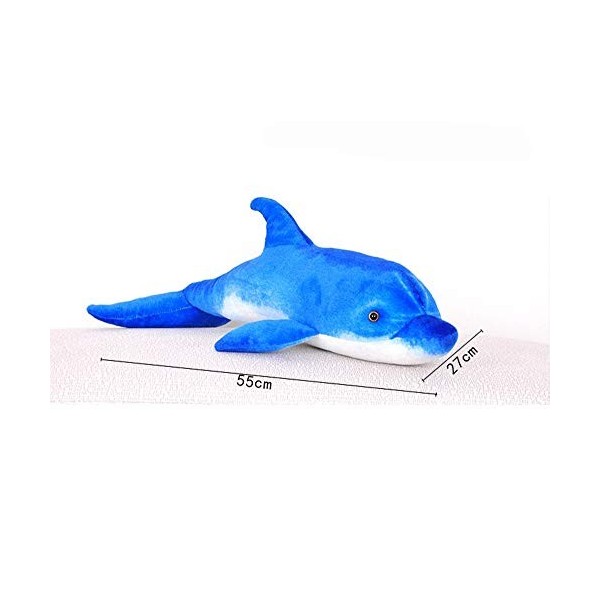 Ermano Peluche Jouets en Peluche pour Enfants de 55 cm Jouets de Dauphins simulant des Animaux Marins Jouets Cadeaux dannive