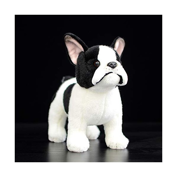 LEUYA Boucles doreilles 26cm Stand up Bouledogue Français Peluche Jouet Doux Chiot en Peluche Animal Jouet Jouet pour Enfant