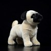 LEUYA Boucles doreilles Pug Dog Jaune Peluche Douce Jouet Mignon Cadeau pour Enfants réaliste réaliste Animaux poupée Chien 