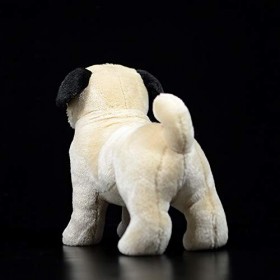 LEUYA Boucles doreilles Pug Dog Jaune Peluche Douce Jouet Mignon Cadeau pour Enfants réaliste réaliste Animaux poupée Chien 