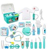 deAO Kids Jeu de rôle pour Dentiste, Chirurgien et vétérinaire, 30 pièces, avec Son et lumière, y Compris Un stéthoscope élec