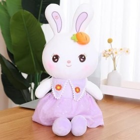 Mignon Lapin en Peluche Peluche Jouet Doux Lapin avec Jupe Lapin Enfants Oreiller Poupée Cadeau d’Anniversaire pour Enfants B