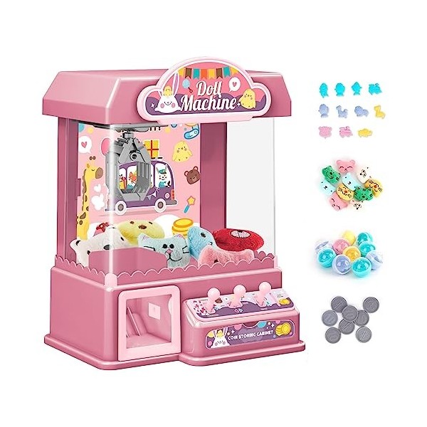 Arkyomi Mini Griffe Machine Bonbons poupée Gachapon Pince pièce Poussoir Griffe Machine câlins électrique Griffe Machine avec