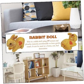 ibasenice 4 Pièces Poupée Année du Lapin 2023 Cadeaux Chanceux Animal en Peluche Lapin en Peluche Lapin Zodiaque Chinois Anim