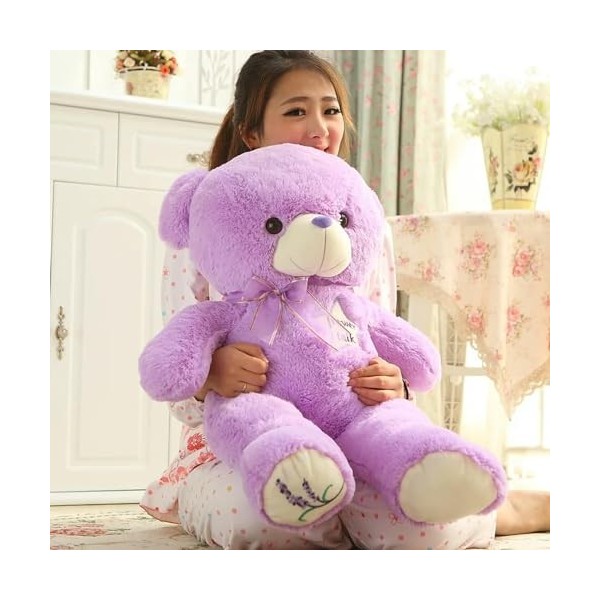 Haute Qualité Lavande Ours en Peluche Jouets Enfants Coussin Poupée Cadeau D’Anniversaire Cadeau De Noël 80cm 1