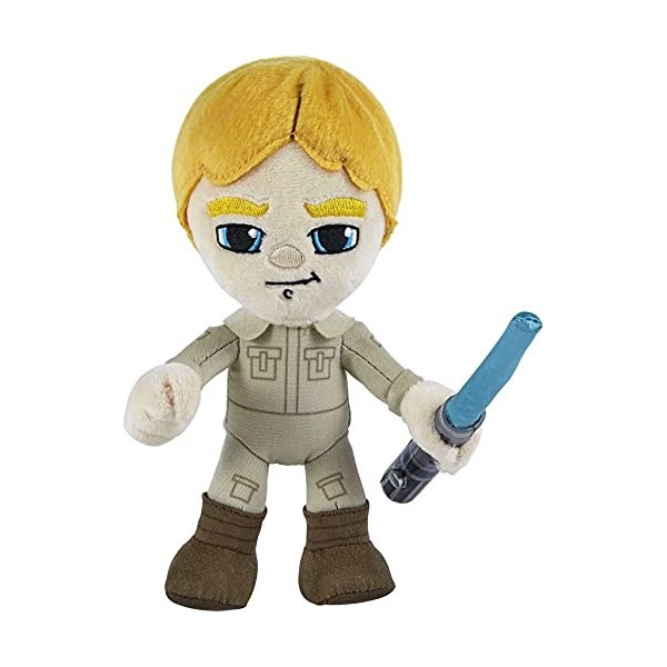 Star Wars Mattel Figurine Peluche Dark Vador 18 Cm Avec Sabre Laser Lumineux, Jouet à Collectionner Pour Fans Et enfants Dès 