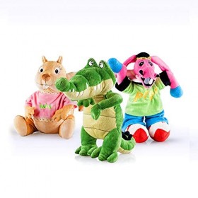 Cantajuego Pack Peluches moyennes : noix de coco, Burrito Pepe et Buby - Produit officiel