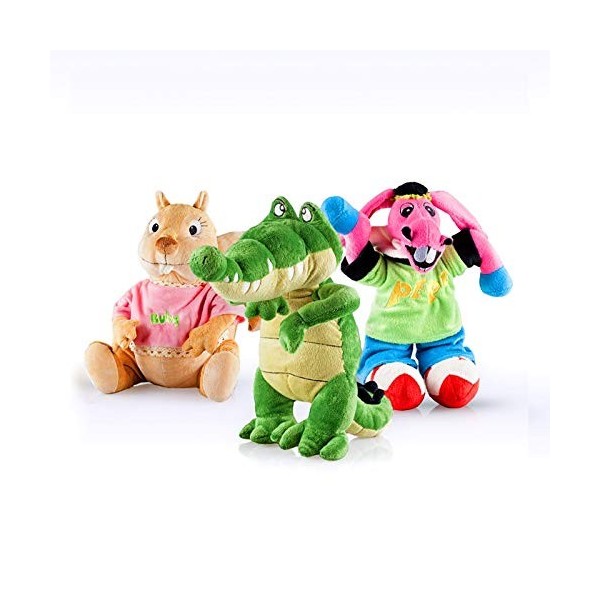 Cantajuego Pack Peluches moyennes : noix de coco, Burrito Pepe et Buby - Produit officiel