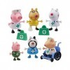 Peppa Pig PPC95000 Lot de 6 Personnages avec Accessoires à thème médical Inclus pour enseigner aux Petits Le thème de linclu