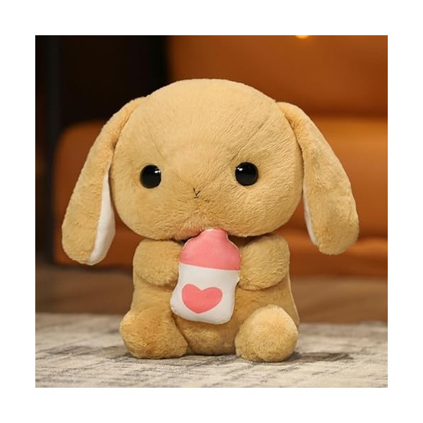 Kawaii Doudou Lapin en Peluche Animal Mignon Peluche Radis Lapin Tenant Carotte en Peluche Jouet Oreiller Doux Poupée Enfants