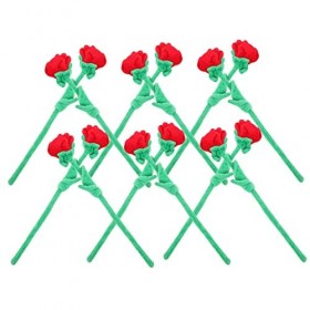 TOYANDONA 24 Pièces Rose en Peluche Décoration De Bouquet De Maison Porte-Rideaux à Fleurs Jouets De Fleurs en Peluche Jouets