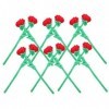 TOYANDONA 24 Pièces Rose en Peluche Décoration De Bouquet De Maison Porte-Rideaux à Fleurs Jouets De Fleurs en Peluche Jouets
