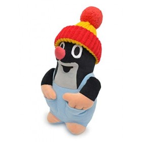 Peluche Animal en Peluche 28 cm Original La Petite Taupe avec Rouge Bonnet à Pompon Debout Jouet Peluche pour Bébés Garçons F